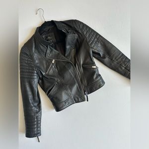 Zara leather biker jacket